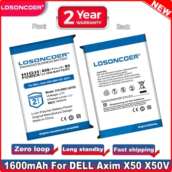 LOSONCOER 1600 ма За DELL програми axim X50 програми axim X50V програми axim X51 програми axim X51V 310-5965 U6192 Батерия