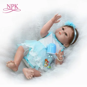 NPK кукла-реборн с мек истински нежен допир нов дизайн 22 инча, 50 см Прекрасна Кукла-Реборн пълна vinyl кукла момиче кукла