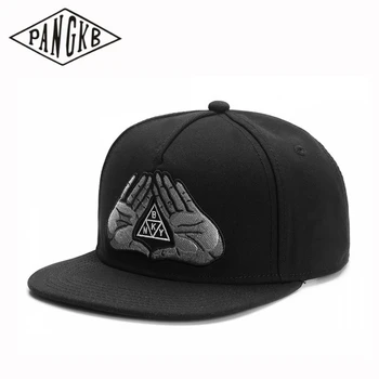 PANGKB брандираната бейзболна шапка BKNY-HAND, черна шапка BKNY в стил хип-хоп паркур, спортна бейзболна шапка възстановяване на предишното положение за мъже, жени, възрастни, градинска ежедневни бейзболна шапка от слънцето