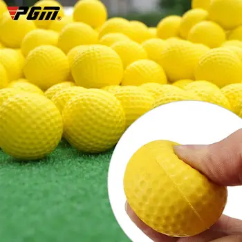 PGM 10 бр. топки за голф, за сифони, жълти топки за голф от полиуретанова пяна за вашия офис, гъба за тренировка на голф, еластични спортни Аксесоари