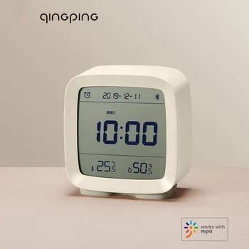 Qingping Cleargrass Bluetooth alarm clock смарт Контрол на Температурата И Влажността Дисплей LCD Екран, Регулируема нощна светлина
