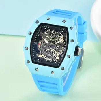 Reloj Hombre RM, немеханические издълбани прозрачни издълбани светещи водоустойчив кварцов часовник