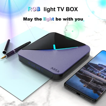 RGB Smart TV Box A95X F3 AirII Android 11 Amlogic S905W2 4K 60fps BT5.0 4G 32G 64G 2,4/5G Двойна Wifi Телеприставка НОВ медиен плейър