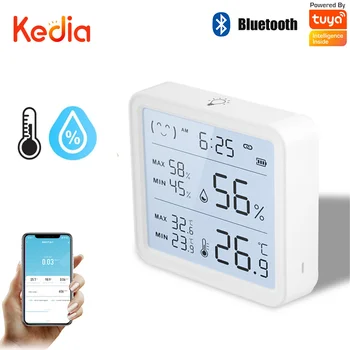 Sasha Bluetooth-съвместим сензор за температура и влажност на въздуха, LCD дисплей, приложение 
