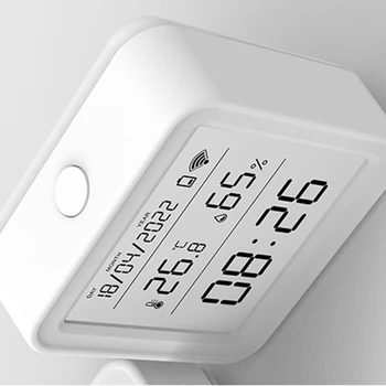 Sasha WIFI Сензор за температура и влажност на въздуха, влагомер, Термометър, Детектор Smart Life, дистанционно управление