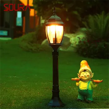 SOURA уличен светлина за косене на трева, ретро градинска лампа, led лампа, водоустойчива IP65, домашен декоративна лампа за двора