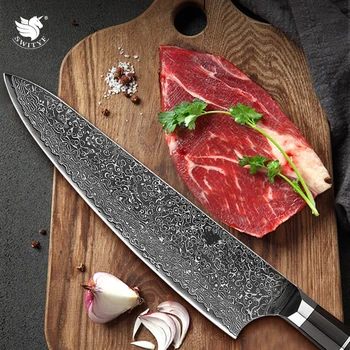 SWITYF 9-Инчов ножове готвач, Кухненски инструменти за готвене, 67 слоеве Дамасской стомана, универсален нож за рязане на Сантоку, Овощерезка за месо