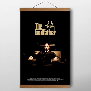The the godfather Part II Wll Художествени плакати, както и отпечатъци от филма Ал Пачино, картини върху платно със свитъците от масивна дървесина за декор на стаята