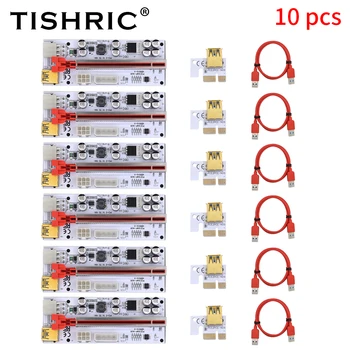 TISHRIC 10ШТ Стойка 010 010X PCIE PCI Express X16 PCI-E 1X 4X, 8X 16X Стойка За видео карти USB 3.0 Адаптер За Майнинга GPU Миньор