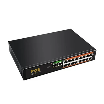 TXE046 16-port gigabit switch 100GbE + 2-port unmanaged switch PoE Plug EU