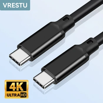 USB C PD 100 W Кабел за бързо зареждане Male-Male 5A Чип E-marker USB3.2 Gen 2 20 gbps 4K 60Hz HD Прожекционен екран, Видео удължителен кабел