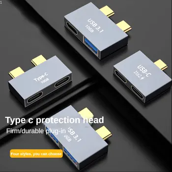 USB C Мъжки \ Dual USB C \ Type C Женски Сплитер Convter удължителен кабел Адаптер За USB C PD Зарядно за Лаптоп Powerbank