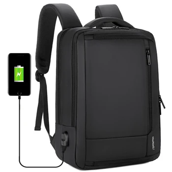 USB Зареждане, водоустойчив бизнес пътна чанта, мултифункционален Противоугонный раница за лаптоп 14-15, 6 инча, ученически чанти за момчета, раници