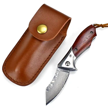 VG10 Дамасский стоманена сгъваем нож с острие, бойна сабя, походный ловен нож за оцеляване, EDC инструменти, мъжки коллекционный нож