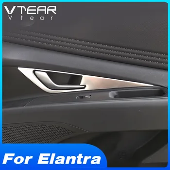 Vtear Вътрешна Врата копчето на колата, Капакът на Чашата, Вътрешната рамка, която рамка, декоративни стикер, интериорни Аксесоари за Hyundai Elantra 2021