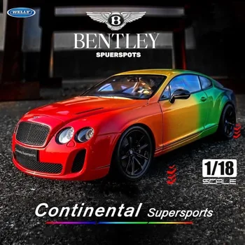 WELLY 1:18 Bentley Continental Supersports Легкосплавная Модел на колата, Хвърли под Налягане, Метални Играчки превозни Средства, Симулация Модел на Колата, Колекция Детски Подаръци