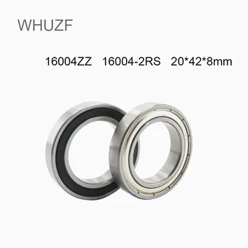 WHUZF Безплатна доставка 2 елемента 16004-2RS 16004ZZ 20*42*8 мм носещи 16004 хромирана стомана бразда, носещи