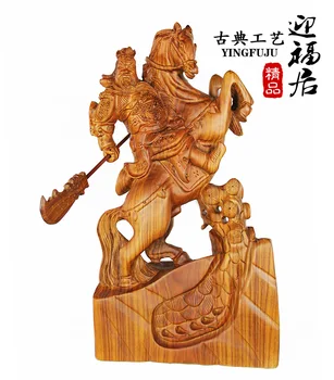 Wu Guan круша за конна езда, ръчно изработени продукти от розово дърво, резное дърво като Бог на богатството, мебели за дома, Wenwan дървени бижута