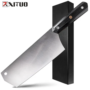 XITUO Модерен 7-инчов нож накири, остър кухненски нож на главния готвач на германската неръждаема стомана, ергономична дървена дръжка с подарък кутия