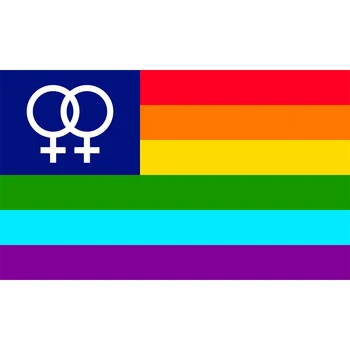 Yehoy окачен 90*150 см дъгата флаг кантон Лесбийка гордост двоен Венера