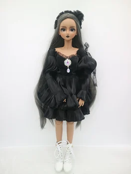 YeLoLi Черна кожа, подвижната кукла с женски тръба на шарнирна връзка 1/3, 60 см, пластмасова кукла