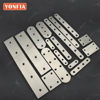 YONFIA 9005, 8 бр., плоски квадратни скоби за рафтове, стабилна скоба за рафтове от неръждаема стомана, ъглов конектор за мебели, връзка с моите ръце