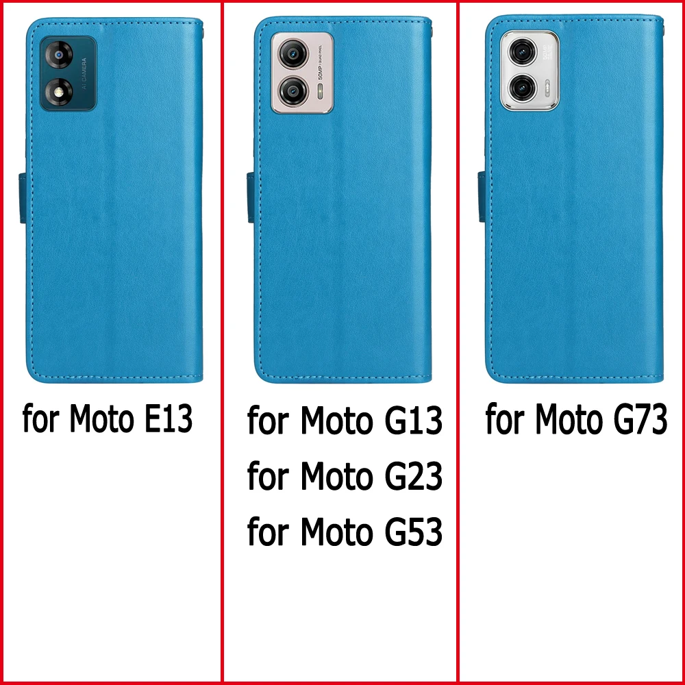 за Motorola Moto G23 G13 G53 G73 E13 за Носене-Калъф за награда-портфейл с Панти Капак Калъфи За Мобилни телефони, Калъфи Чанти Sunjolly за Мото G23 Калъф