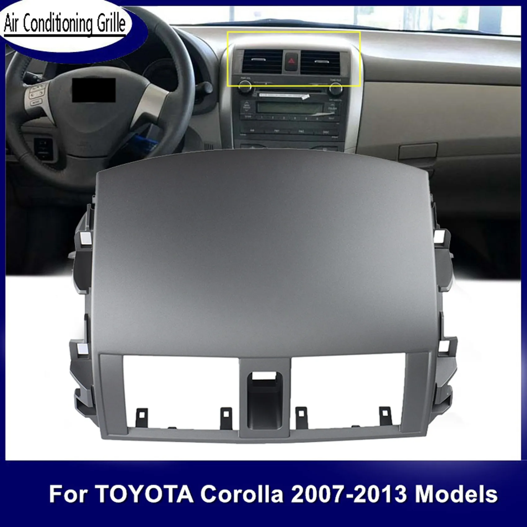 Капак решетка на радиатора на климатика на арматурното табло на автомобила за Toyota Corolla Altis 2008-2013