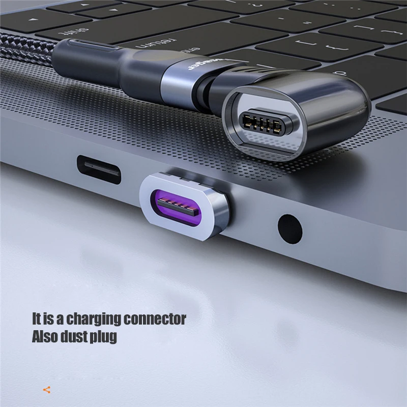USB C магнитен адаптер за зарядно устройство PD 100 W Type c лакът за пренос на данни conveter Магнит USB-C Женски конвертор за macbook
