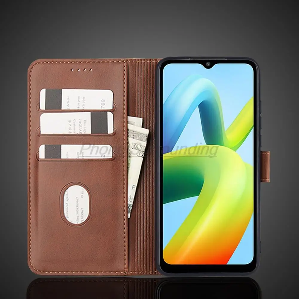Redmi A1 + Чанта-портфейл флип-надолу Капак Кожен Калъф за Xiaomi Redmi plus A1 A1 + калъфи За Телефони от Изкуствена Кожа, защитно Кобур Fundas на Корпуса