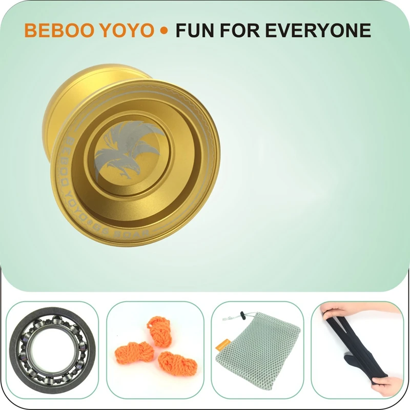 BEBOOYOYO Метален Йо-Йо Професионален Набор от Йо-Йо ефекта Йо-Йо + Ръкавица G6 Йо-Йо Метален Йо-Йо Класически Играчки Подарък