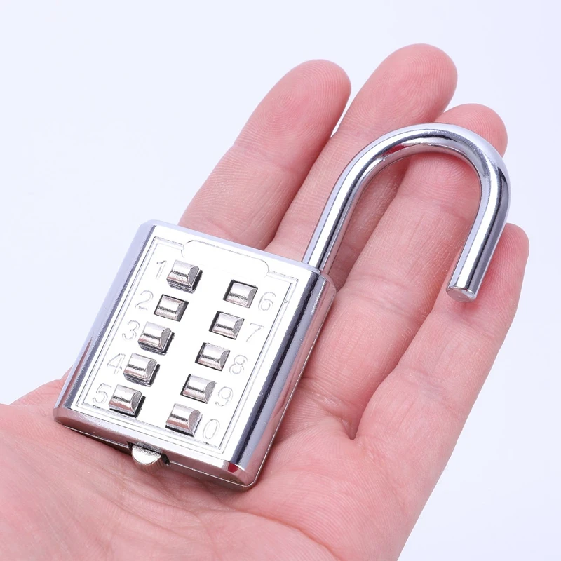 2X Кодекс заключване със система против кражба бутон, цифров заключване с парола, заключване за сигурност от с сплав, куфар, брава за багаж
