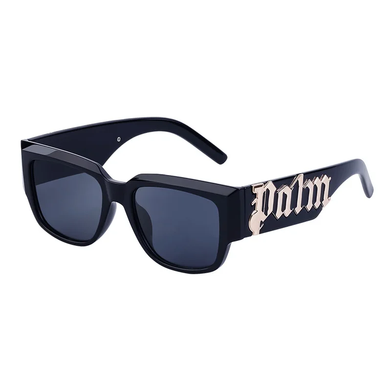 Правоъгълни vintage слънчеви очила, мъжки Маркови дизайнерски модни слънчеви очила в малка рамка, мъжки ретро хип-хоп, пънк, Трендови Oculos De Sol
