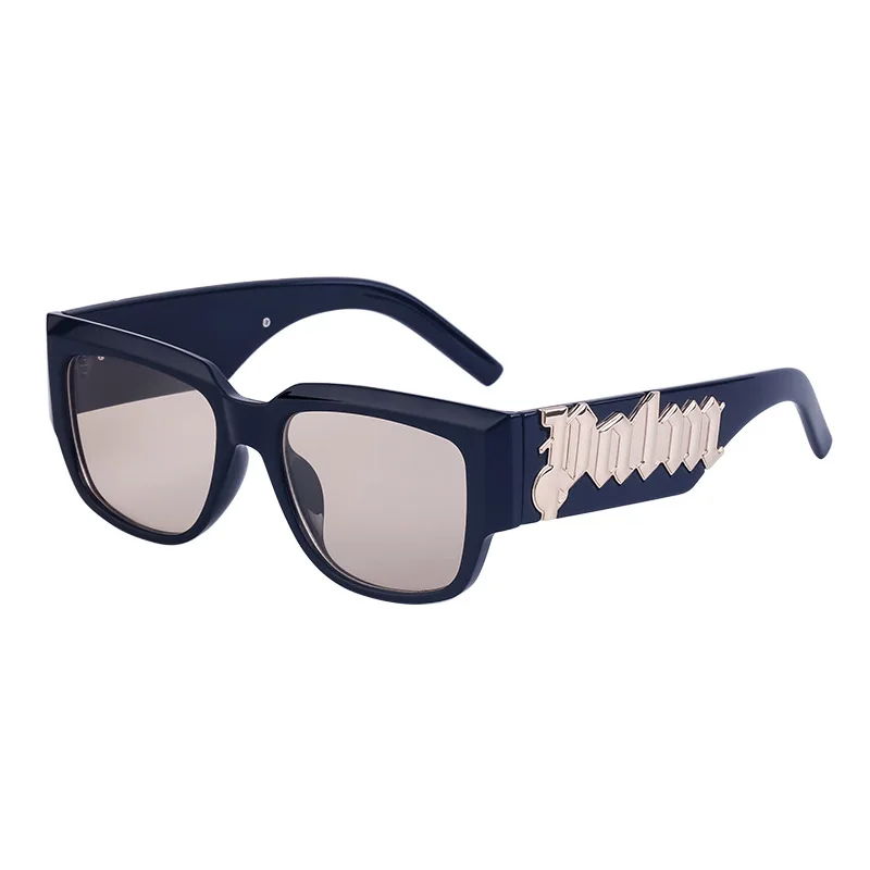 Правоъгълни vintage слънчеви очила, мъжки Маркови дизайнерски модни слънчеви очила в малка рамка, мъжки ретро хип-хоп, пънк, Трендови Oculos De Sol