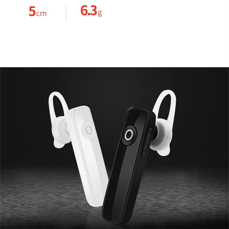 Bluetooth слушалка, бизнес-мини-втулки, подарък за управление, лесна и удобна малка благородна gag за уши, черно-бял