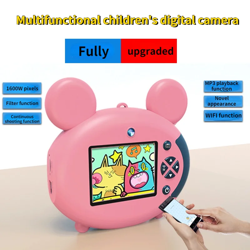 Най-добре продаваният за потребителска електроника, 2,0-инчов LCD проекционная камера 1080P, сладък дизайн, детска играчка камера
