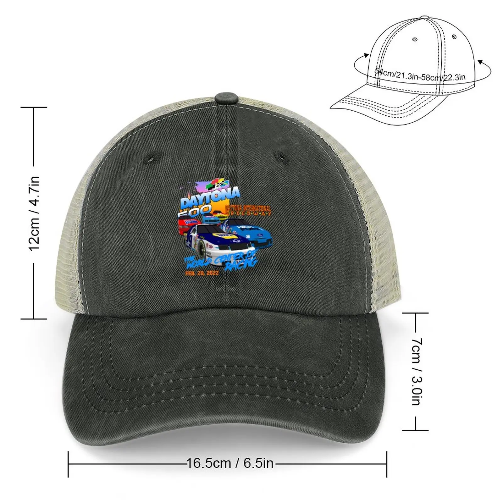 2022 Daytona 500 Плажната ковбойская шапка за рожден ден, маркови мъжки шапки, облекла за голф, мъжки дамски