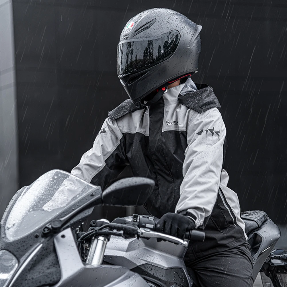 Мотоциклет дъждобран-костюм SULAITE Непромокаема мушама с прерязано, дъждобран с светоотражающей лента за колоездене