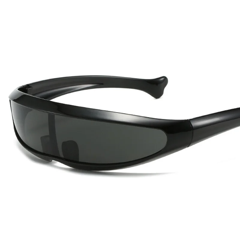 Футуристични тесни слънчеви очила с козирка Cyclops, Лазерни очила, дамски индивидуалност, огледални лещи, Очила за костюми, Мъжки слънчеви очила