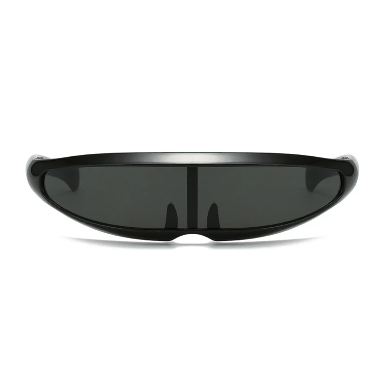 Футуристични тесни слънчеви очила с козирка Cyclops, Лазерни очила, дамски индивидуалност, огледални лещи, Очила за костюми, Мъжки слънчеви очила