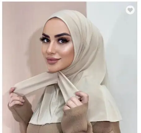 Мюсюлмански хиджаб, регулируеми копчета, тюрбан, ислямски шал, напълно затваряне на врата, за дама мюсюлманска мода