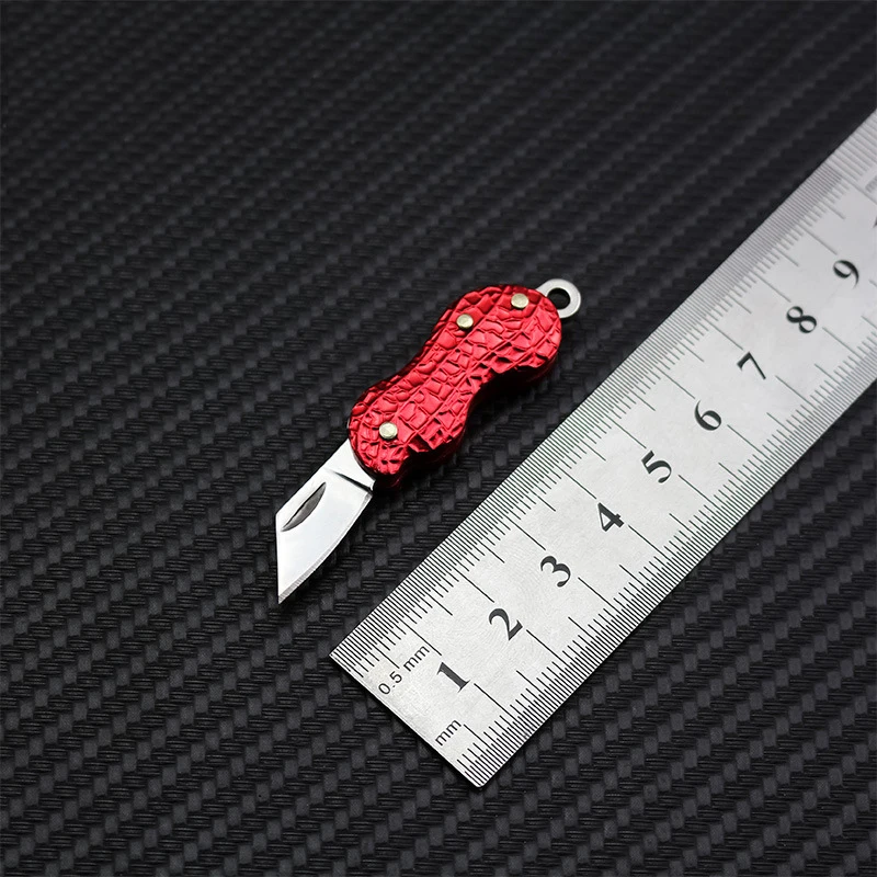 Dropship Mini 440C Сгъваем джобен нож от неръждаема Стомана във Формата на Фъстъци, Подвесная алуминиева дръжка, Колие, сгъваем нож EDC Tool