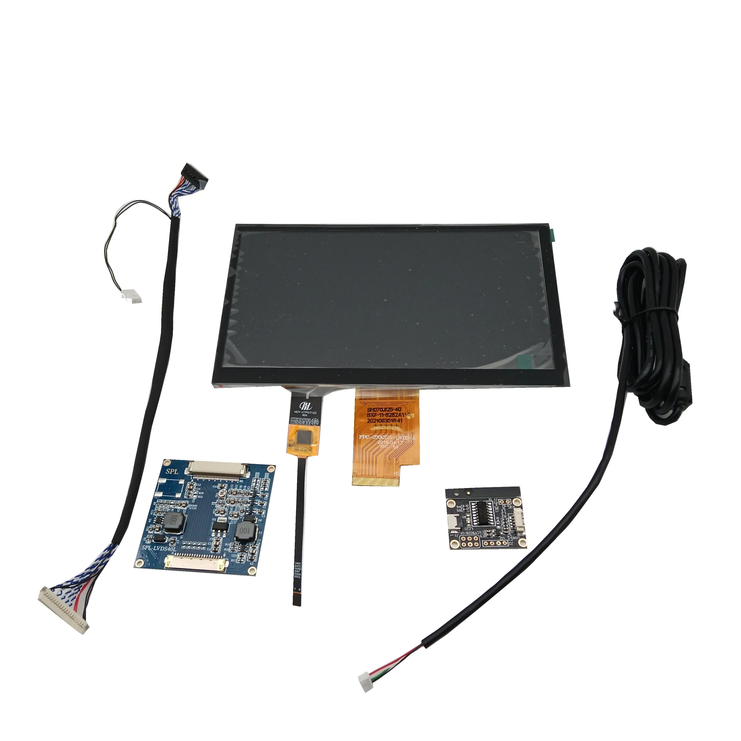 7-инчов lvds LCD голи екран + платка адаптер lvds кабела DuPont + GT911ctp + USB устройство безплатен комплект промишлени екрана на контрол Обща информация