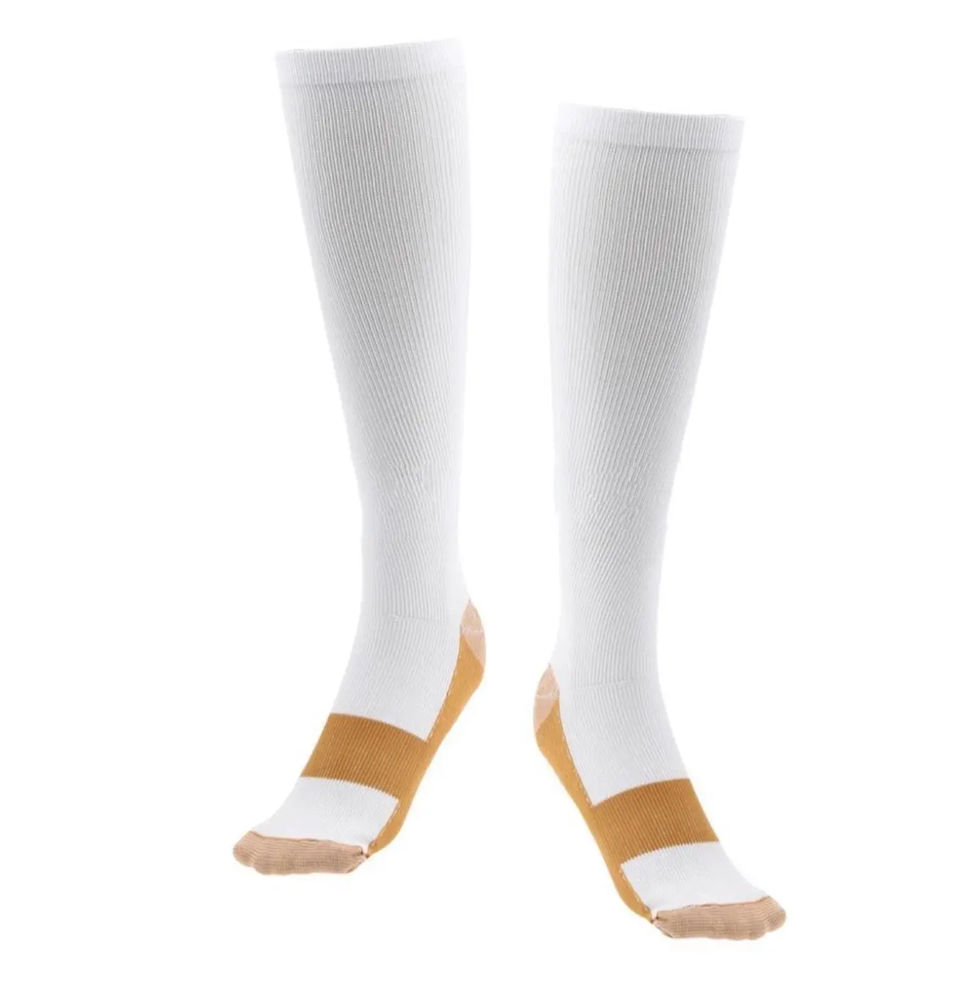 Компресия чорапи от чиста мед със защита от умора, коленете, за да полети, високи ластични чорапи