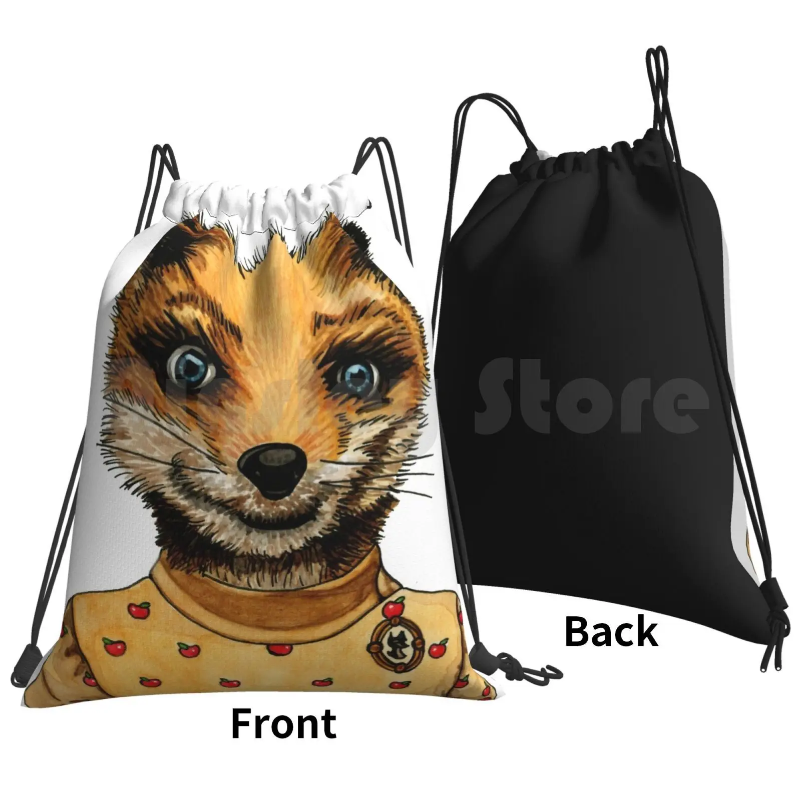 Раница Mrs. Fox, чанти дантела прозорци, спортна чанта, водонепроницаемое животно под формата на лисици, фантастичният мистър Фокс