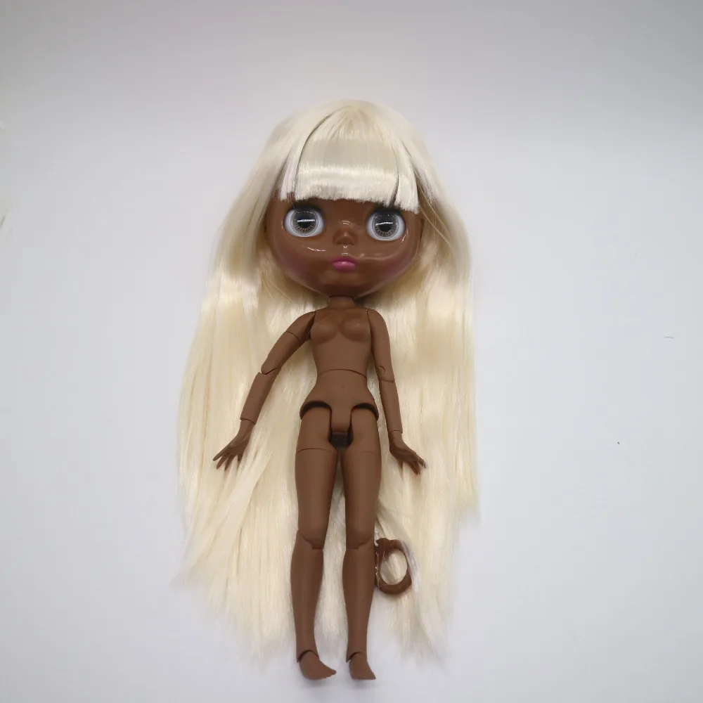 кукла blyth с гол тялото, супер черна кожа, фабричная кукла, Модна кукла 20181205