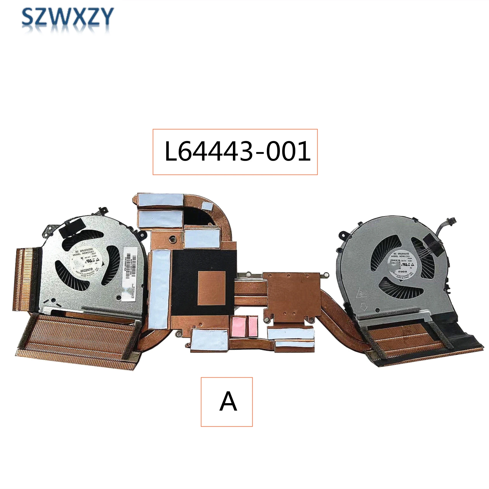 SZWXZY Нови Оригинални за HP 15-DH Радиатор на процесора GPU Охлаждащ вентилатор TPN-C143 L64443-001 L87237-001 Бърза Доставка
