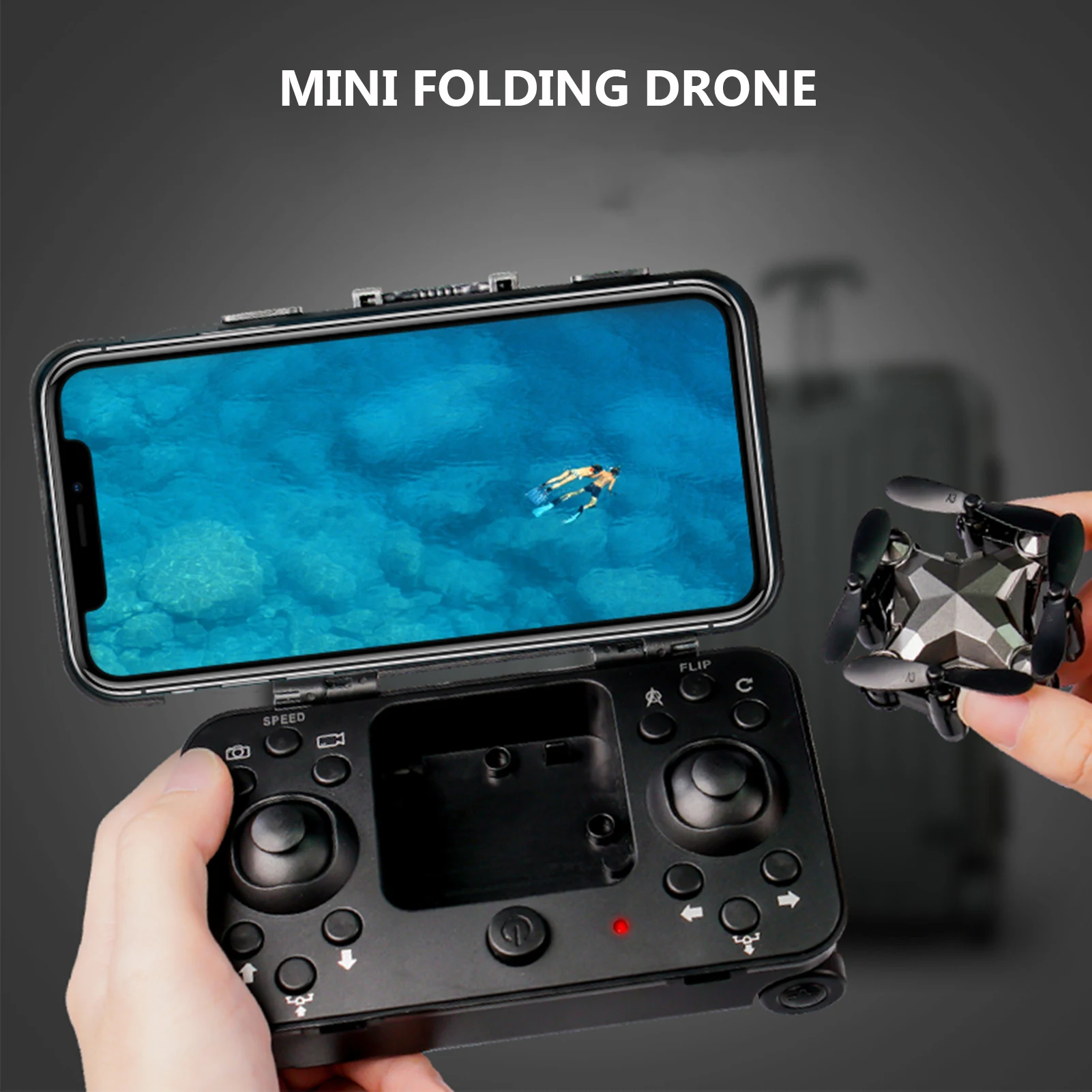 Играчки-на безпилотни летателни апарати за квадрокоптера с графити, мини багажното дрон, Wifi FPV-безпилотен самолет с дистанционно управление, HD-камера, сгъваем джоб, за да се върнете един клик