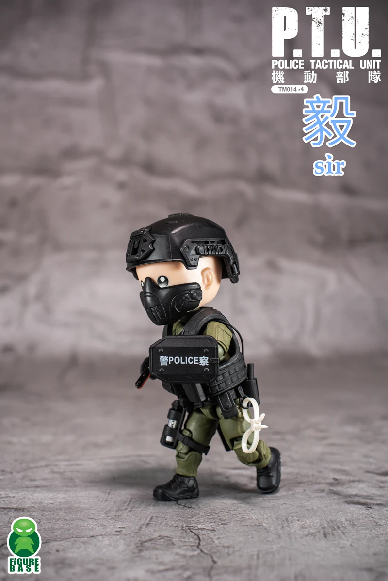 TM014 Оригинален 12,5 см Мини-Войник от Китайската Тактическо подразделение на специалните сили PTU Юни/Искрен/Ен/Yi СЪР Главата на Тялото Оръжие Фигурка
