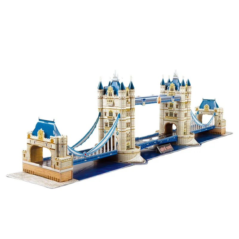 MaxRenard Стерео 3D Пъзел Книжен Модел САМ Britain Twin Bridge World Constructions Играчки за Деца Подарък Възрастни Декорация на дома